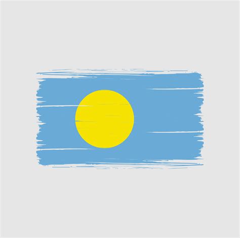 Palau Flag Brush Strokes National Flag 7157041 Vector Art At Vecteezy