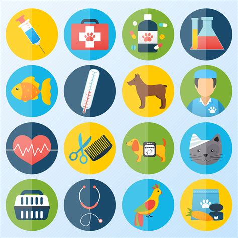 Veterinary Icons Set 452793 Vector Art At Vecteezy