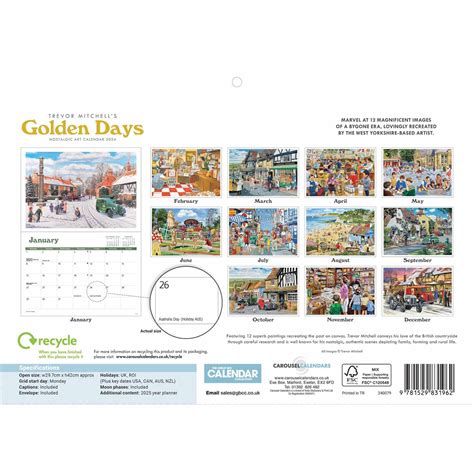 Trevor Mitchell S Golden Days A Calendar By Carousel Calendars