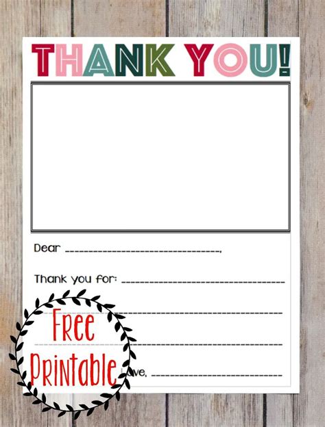 Printable Thank Card With The Words Free Printable