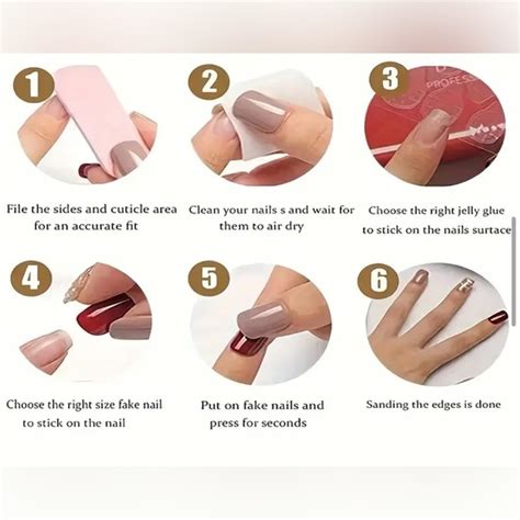 Makeup Shortmedium Press On Nails Set Of In A Nude Light Pinkish To Mauve Ombre Poshmark