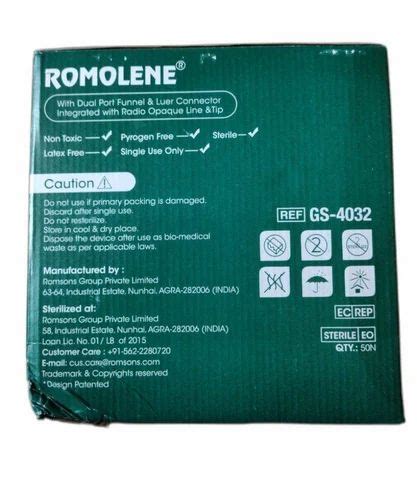 Romsons Gs Romolene Ryles Tube For Hospital At Best Price In Ambattur