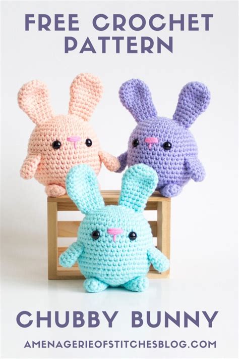 Free Crochet Chubby Bunny Pattern - A Menagerie of Stitches