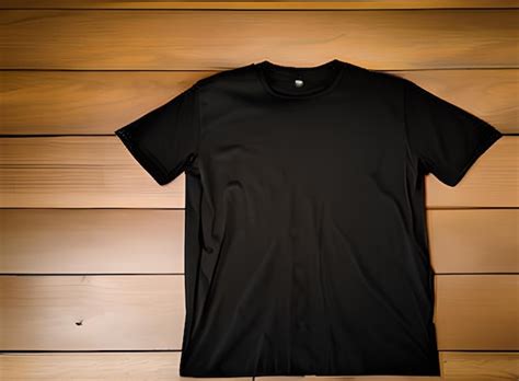 Camisetas Negras Masculinas Realistas Con Vista Frontal Y Trasera De