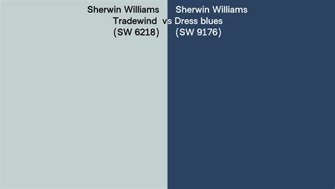 Sherwin Williams Tradewind Vs Dress Blues Side By Side Comparison