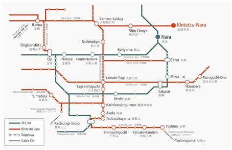 Nara Trains Map Train Map Nara Map