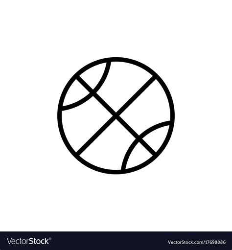 Thin line basketball icon Royalty Free Vector Image