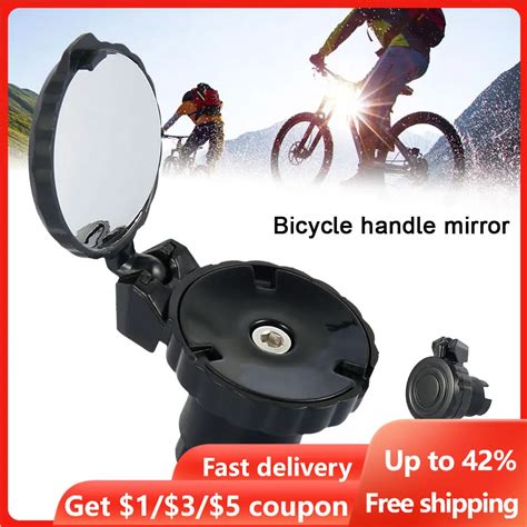 Pc Bike Rear View Mirrors Adjustable Rotation Bicycle Handlebar