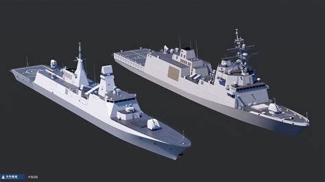 Size Comparison Between Chinese Type 054b Frigate And Us Constellation