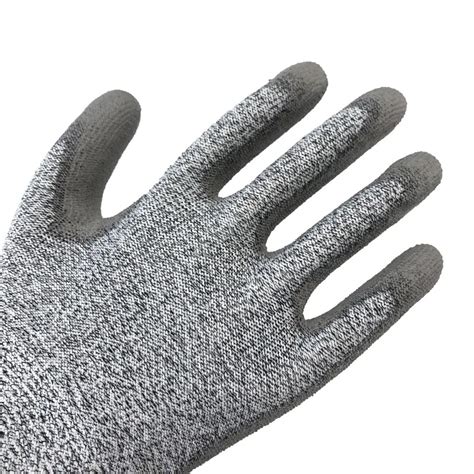 Nmshield Ansi Standard A Hppe Cut Resistant Pu Work Gloves Cut Ce