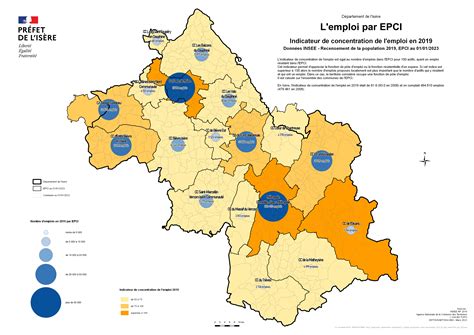 Indicateur De Concentration D Emploi Par EPCI L Emploi Par EPCI