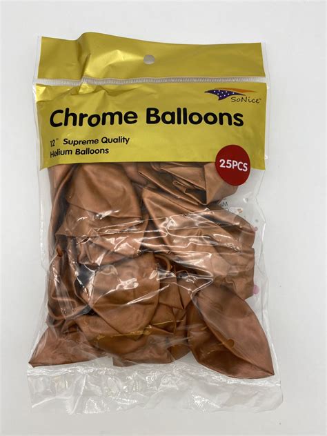 12" Chrome balloons, 25 PCS — Buy Wholesale at SoNice Party