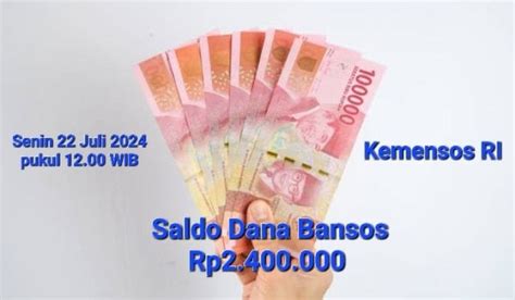 Saldo Dana Bansos Rp2 400 000 Dari Kemensos RI Telah Disalurkan Via Pos