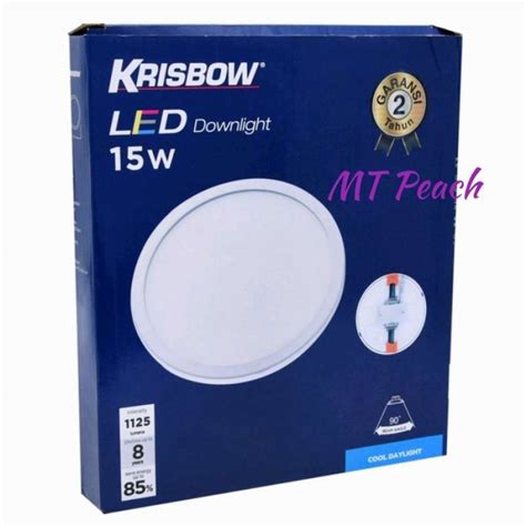 Jual KRISBOW LAMPU DOWNLIGHT LED ROUND PANEL MULTI 15W 6500K COOL