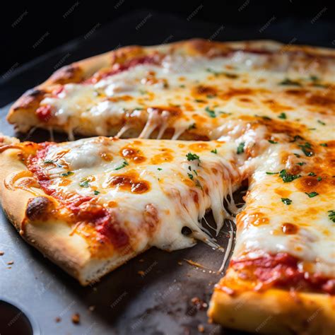 Premium Ai Image A Gourmet Cheese Pizza Melty Cheese And Crispy Crust