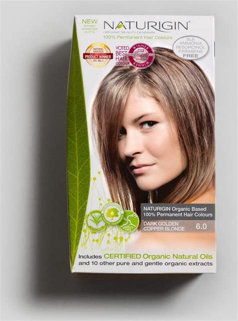 NATURIGIN Natural Permanent Home Hair Dye Ammonia Free Dark Golden Copper Blonde Bol