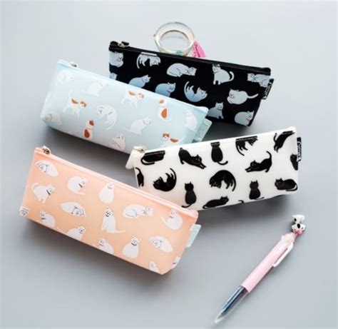 Cat Pencil Case Cute Cat Pencil Cases in 4 Designs - Etsy