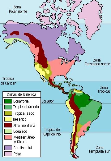 Climas Del Continente Americano Mapa Climas De America Images And