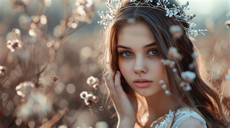 Beautiful Brunette In A Crown Background Adult Alluring Attractive Background Image And