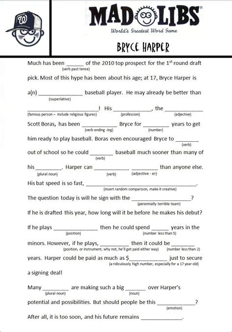 Funny Mad Libs Printable Worksheets Printable Worksheets