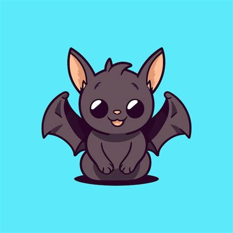 Premium Vector Cute Bat Mascot Vector Design Happy Flying Bat Cartoon