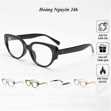 Mắt Kính Gọng Cận Không Độ Form Xếch Chấm Hàn Quốc Cực Hot Shopee Việt Nam