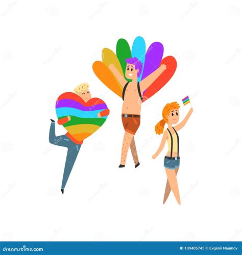 Symbols Of Lgbt Rainbow Pride Loop Ribbon Vector Illustration