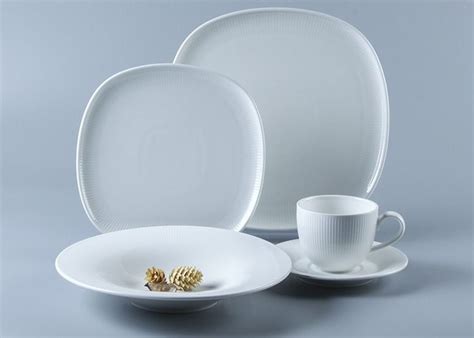 SGS Approved 20Pc White Square Plate Dinnerware Sets