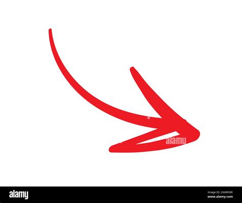 Hand Drawn Red Arrow Png