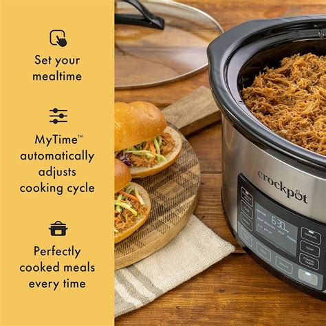 Crock Pot Mytime Technology 6 Quart Programmable Slow Cooker And Food