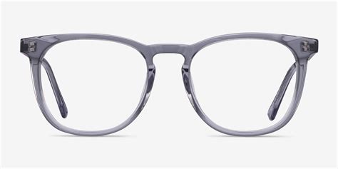 Vibes Square Clear Gray Full Rim Eyeglasses Eyebuydirect