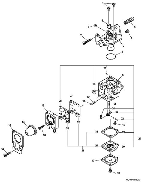 Echo Srm 210 Trimmer Carburetor Rb K70a Parts