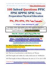 Solved Questions Ppsc Fpsc Kppsc Spsc Tests Preparation Physical