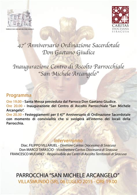 Festa Per Il Anniversario Di Ordinazione Sacerdotale Di Don Gaetano