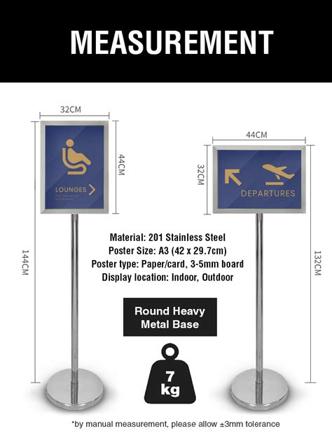 Ricco A Heavy Type Stainless Steel Poster Stand Udo Basic Applied