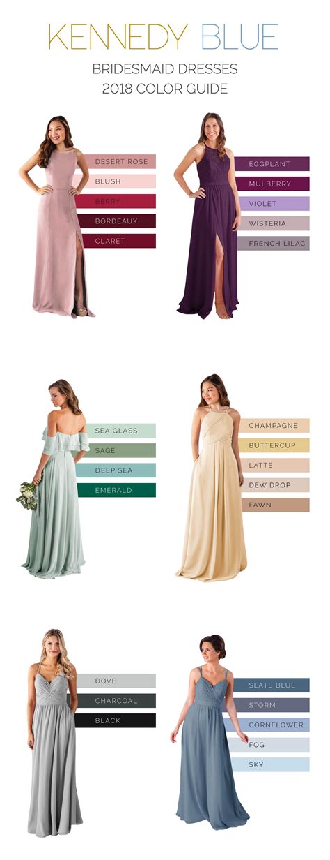 Kennedy Blue Bridesmaids Dresses 2018 Bridesmaids Dress Colors Poplar