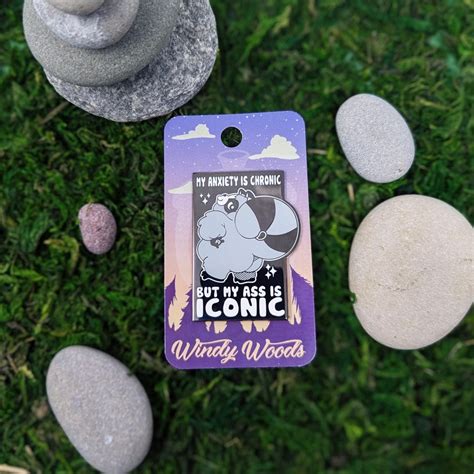 Chaps Raccoon Ass Iconic Enamel Pin Etsy