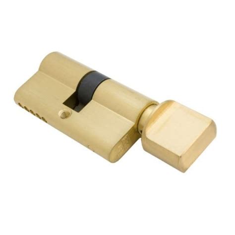 Euro Profile Cylinder Key Turn Keyed To Differ Satin Brass