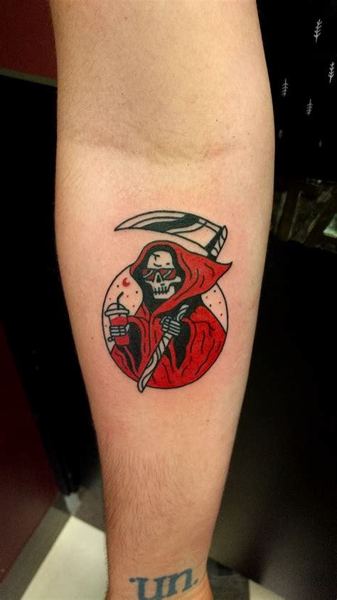 Grim reaper tattoo simple - signsmens