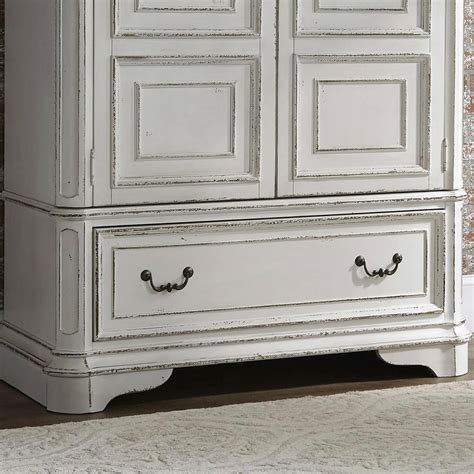 Belle Furnishings Magnolia Manor Armoire In Antique White Nfm In