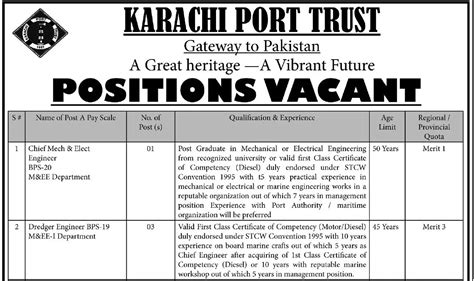 Karachi Port Trust KPT Jobs October 2022