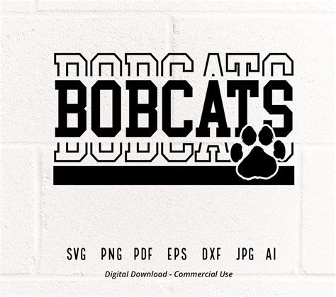 Bobcats Svg Png Bobcats Paw Svg Bobcats Mascot Svg Bobcats Cheer Svg