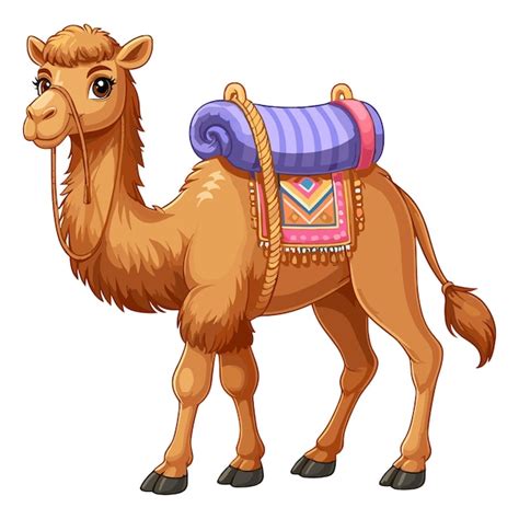 Premium Vector Cute Camel Cartoon Vector Style White Background