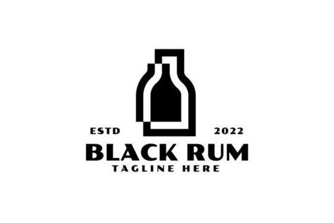 Black Rum Logo Graphic By Iamgi Graphics · Creative Fabrica