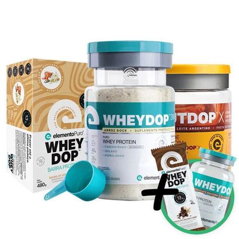 Kit Wheydop 3W Whey Protein Nutdop Pasta De Amendoim Doce De Leite