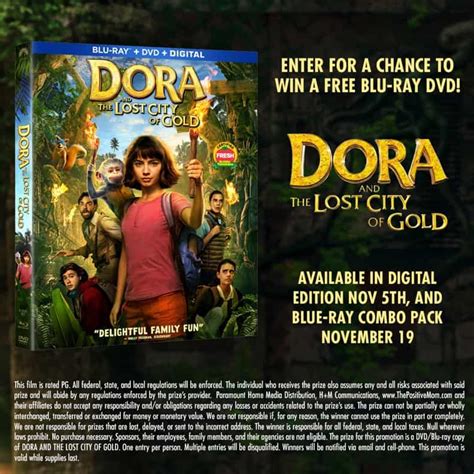 Dora and The Lost City of Gold - Bluray Giveaway