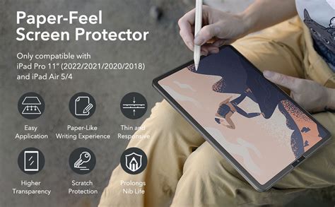 Esr Paper Feel Screen Protector Compatible With Ipad Pro