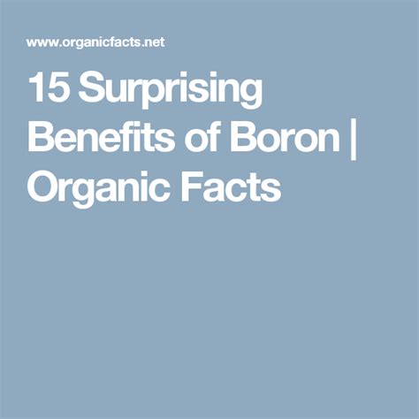 15 Surprising Benefits Of Boron Health Health Benefits Digestive Health