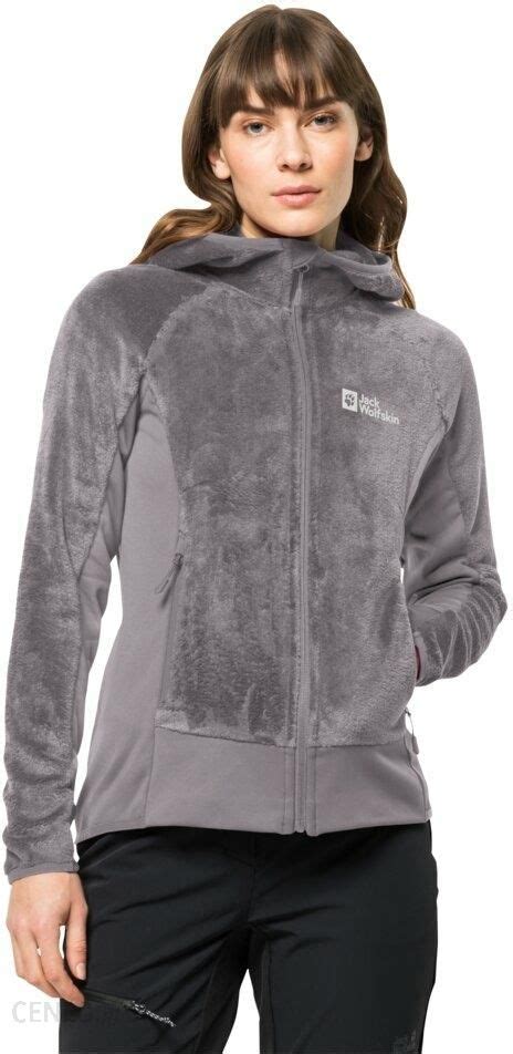 Jack Wolfskin Damska Kurtka Polarowa Rotwand Hooded Fz W Seagull