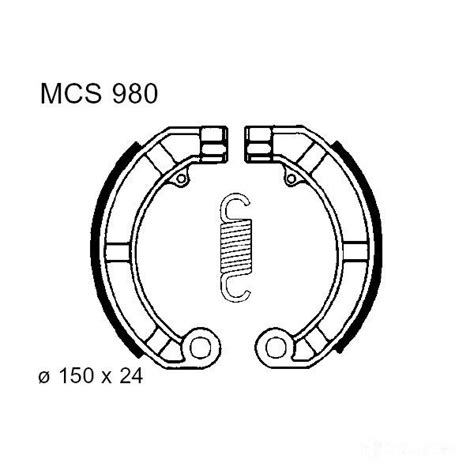 Bremsbacken hinten TRW MCS980 für Vespa PK 50 XL Automatik E Start 1986